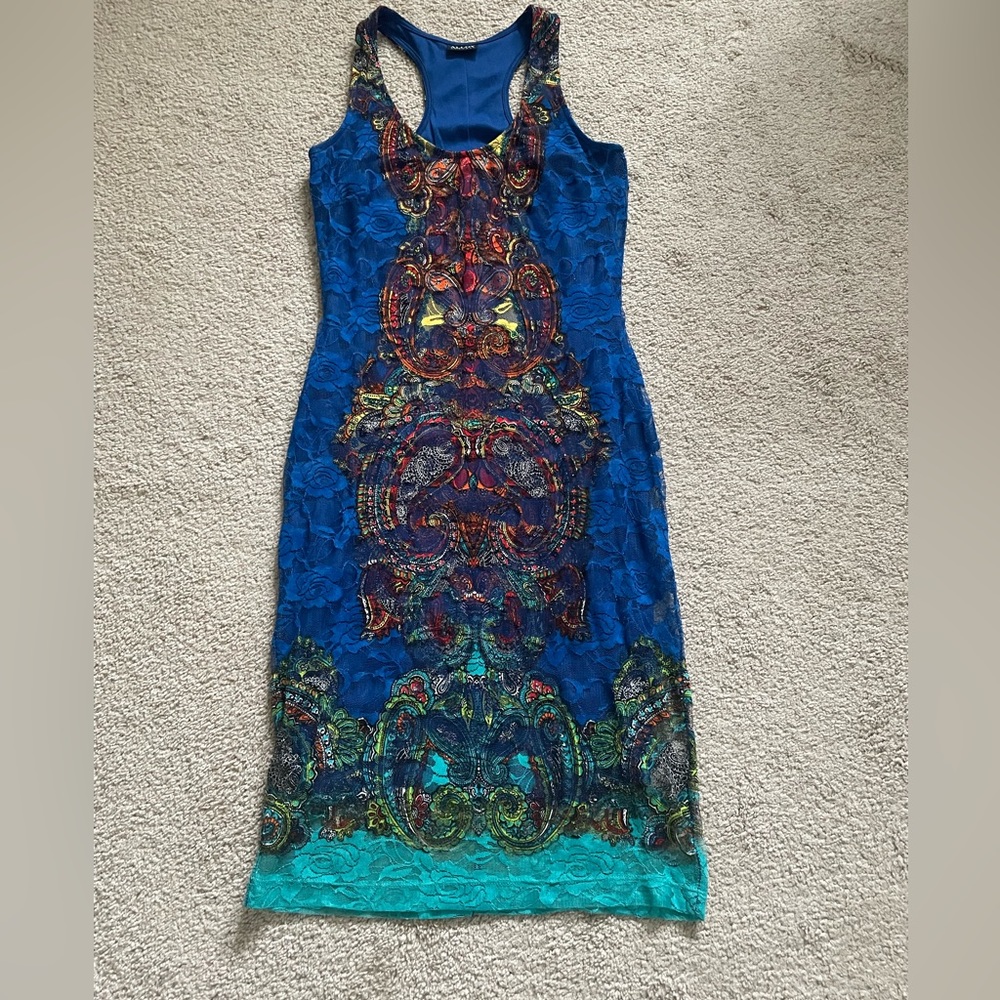 Lace overlay dress